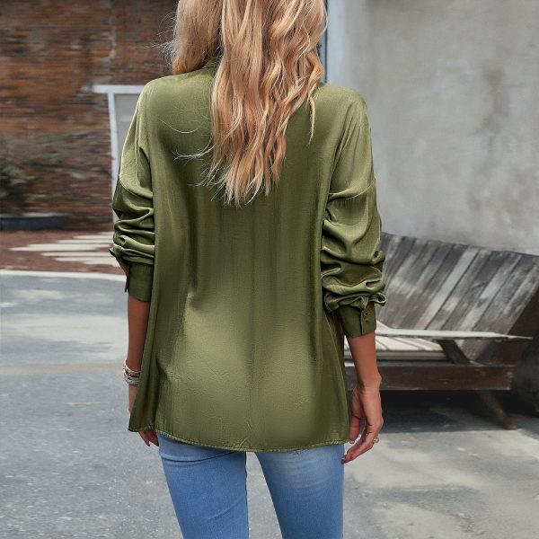 Elegant Commute Design Girls' Long-Sleeved T-Shirt with Fringe Buttons commuters girls' long-sleeved t-shirt - Image 3
