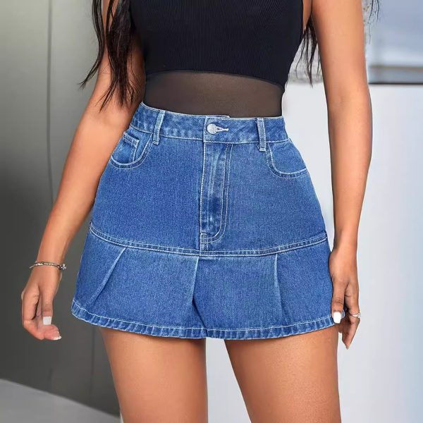 Summer Ladies' Jeans Skirt Sexy Slim Fit Versatile Mini Skirt - Image 3