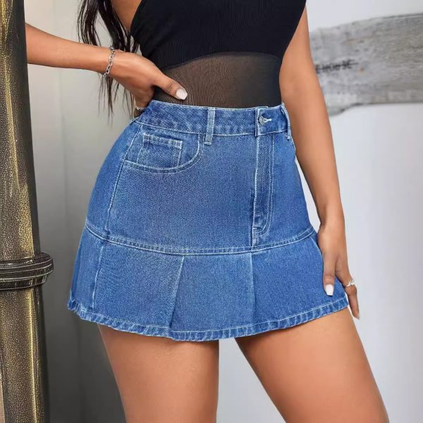 Summer Ladies' Jeans Skirt Sexy Slim Fit Versatile Mini Skirt - Image 2