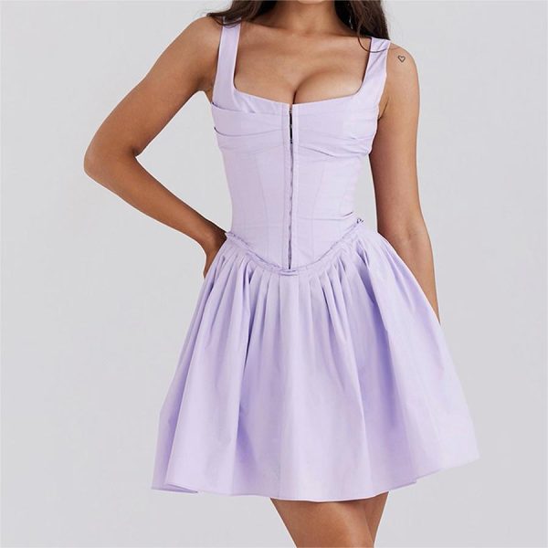 INS Women's Sexy Skirts Spicy Girl Sling Dress Summer Pure Desire Style White Dress New A-line Dress